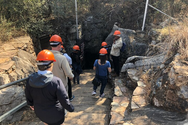 Entering the Sterkfontein Caves